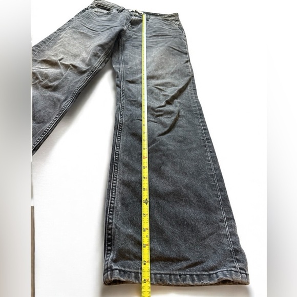 Zara TRF Mid Rise Wide Leg Jeans Black washed US 8 - Picture 9 of 12